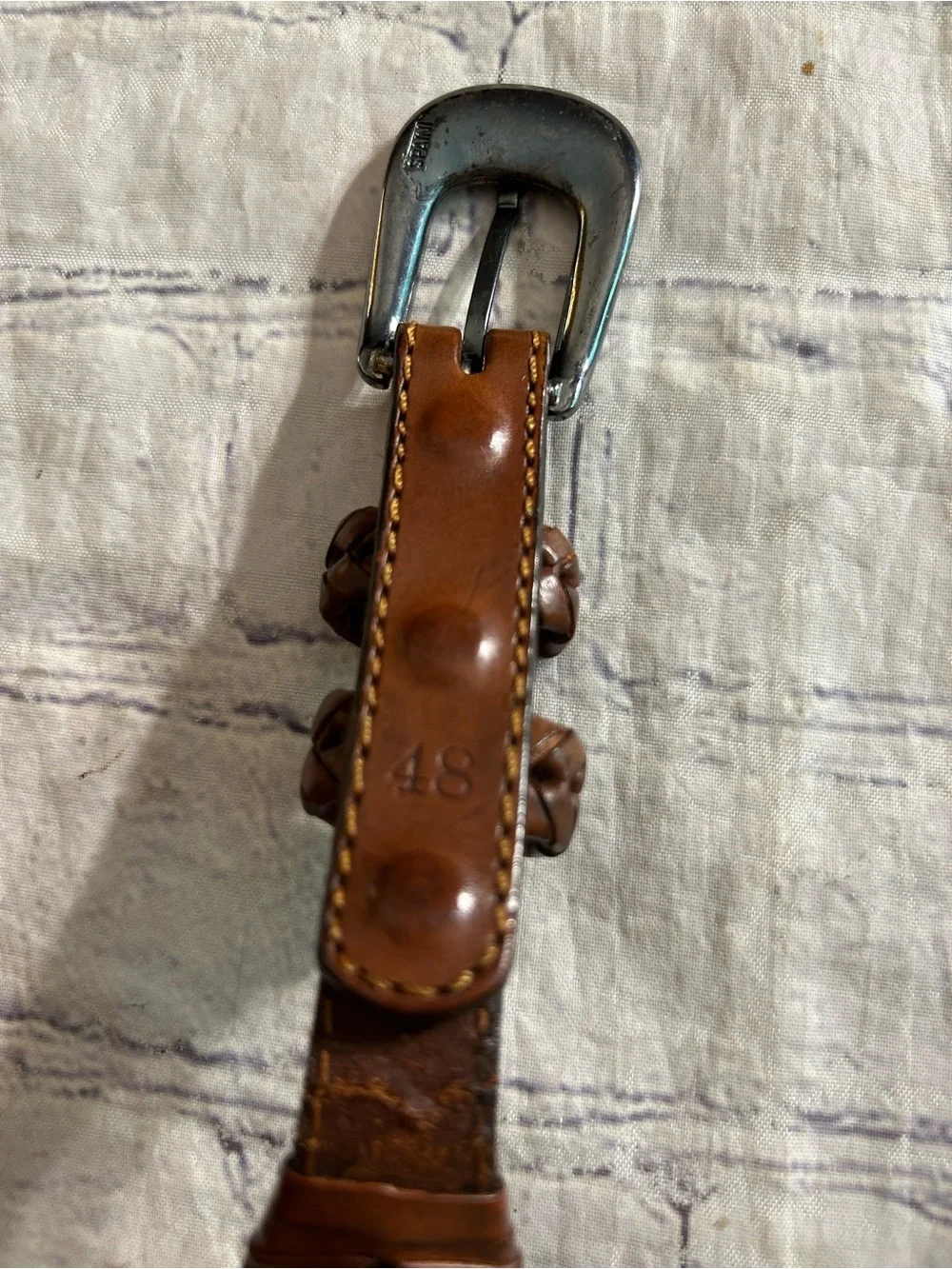 JOSEPH ELLIOTT BLACK GENUINE LEATHER GRAND HOTEL BUCKLE ADJUSTABLE BROWN WESTERN